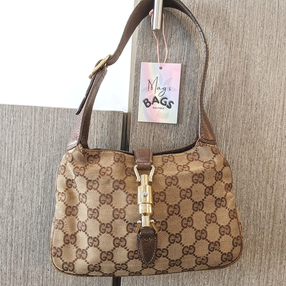 Gucci: Guccissia Jackie Piston 1961 Monogram Mini Hobo Bag